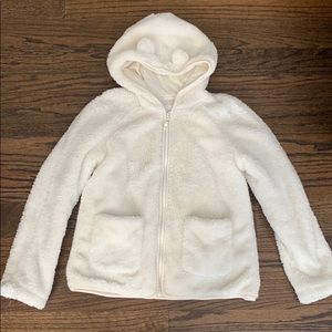 J Crew Kids Zip up Sherpa Hoodie with ears